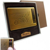 Портсигар с USB зажигалкой металлический